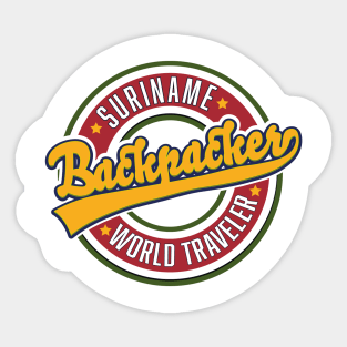 Suriname backpacker world traveler Sticker